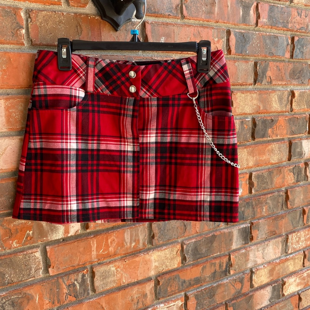 Vintage plaid mini skirt size 7